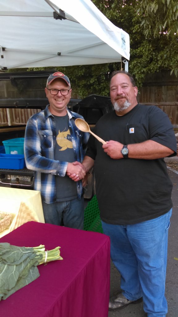 Congratulations to Alan for winning the hand carved wooden sassafrass spoon. It was well deserved!